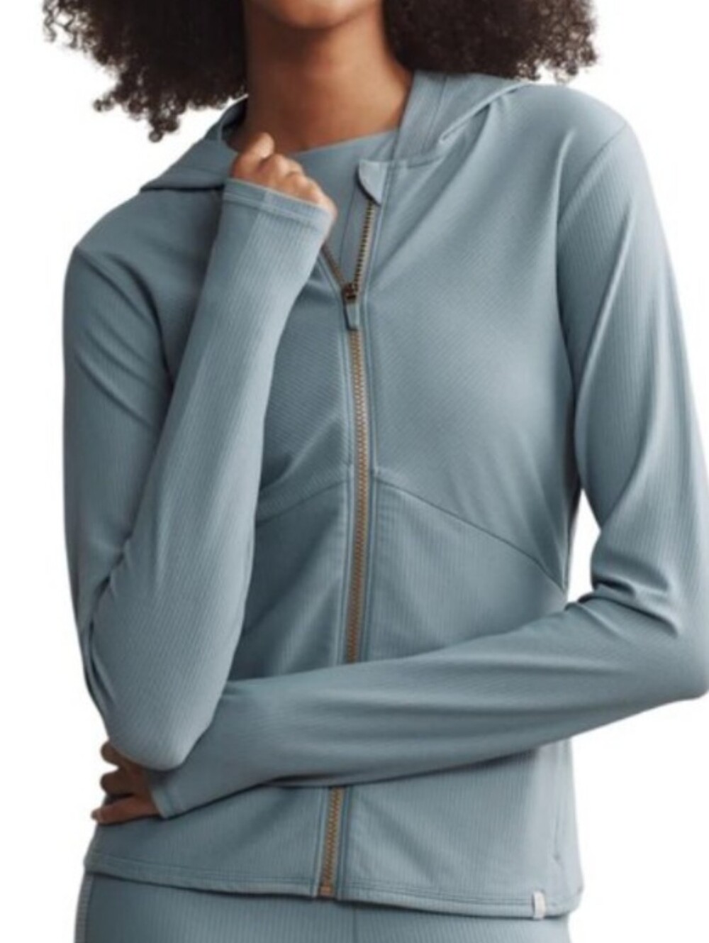 Rhone Ripple Full Zip Hoodie Ribbed - Picture 1 of 8